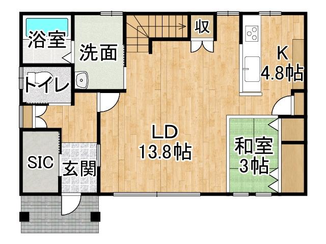 浦幌町字幸町【浦幌町の中古住宅！間取り４ＬＤＫ♪】 間取り