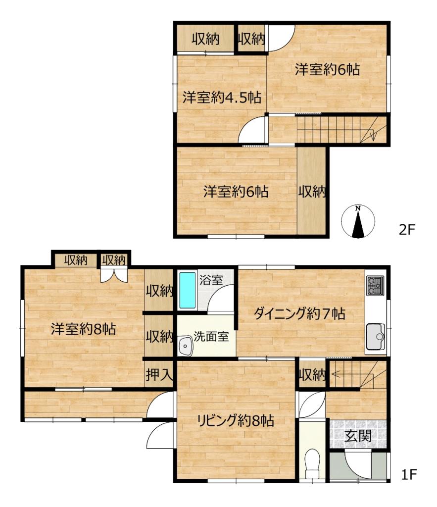 【閑静な住宅街】帯広市西18条南4丁目52-5 間取り
