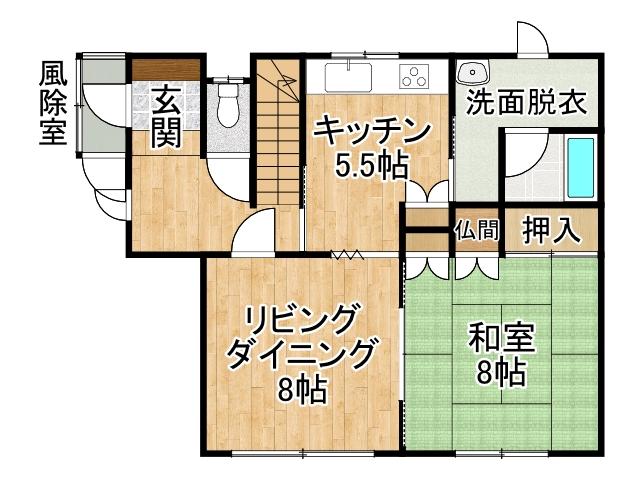 池田町字西２条１０【公園の目の前！開放的な立地です！】 間取り