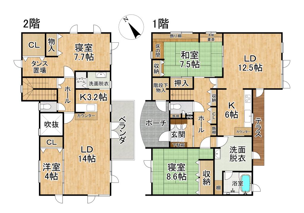 ※価格改定※幕別町寿町＿二世帯住宅 間取り