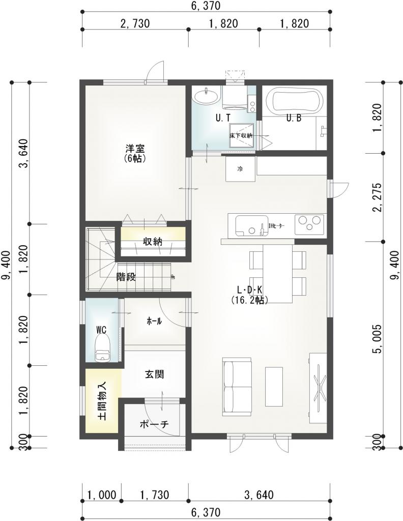 【公開+販売中】西15南32B　新築住宅 間取り