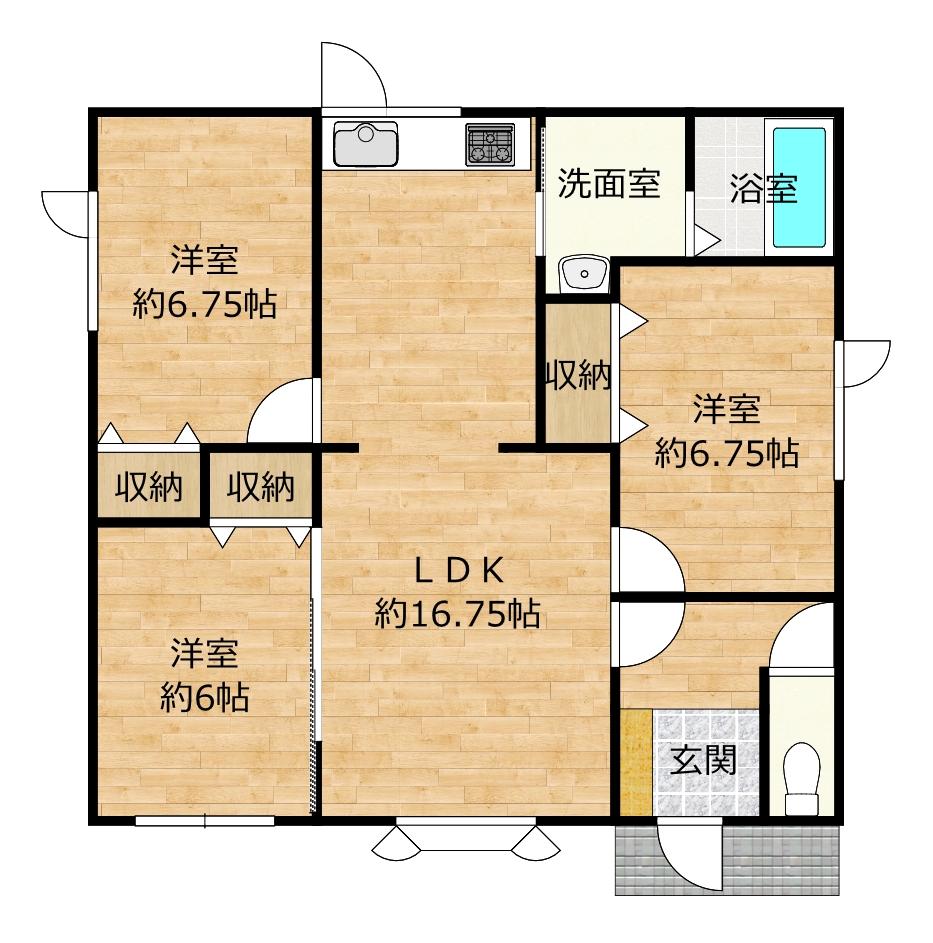【リフォーム済住宅】帯広市西23条南３丁目35-3  間取り
