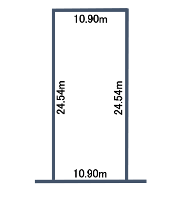 【建築条件なし】帯広市大正本町　南道路　売土地 間取り