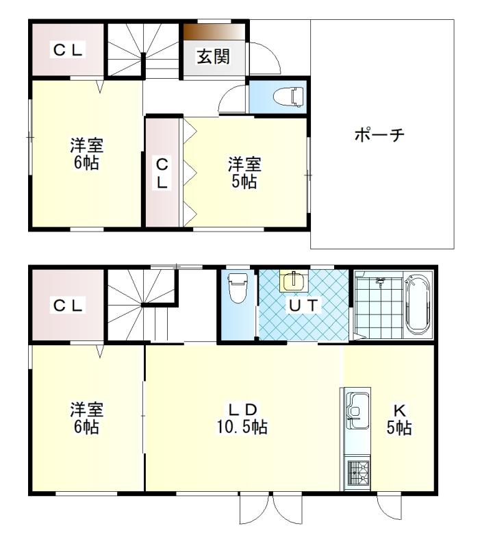緑ヶ丘東通貸家 間取り