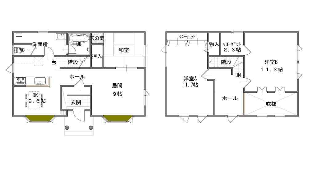 札内青葉町　中古住宅　FPの家・ウレタン断熱工法 間取り