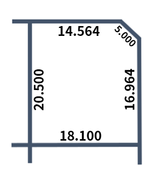 価格改定10/28【建築条件無】音更町宝来西町北1丁目　北東角地　110.35坪 間取り