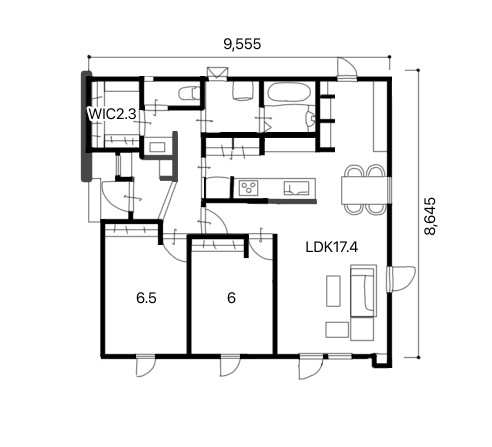 モデルハウスTypeB｜音更町木野西通12丁目 内観