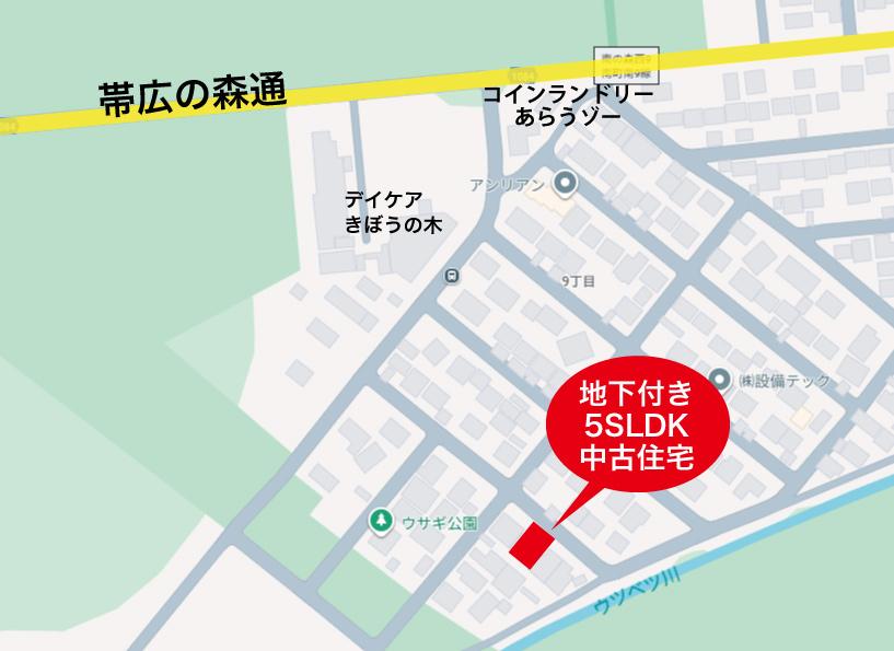 自然豊かな住宅地　南の森西9丁目　5SLDK 中古住宅　車庫・地下有り 間取り
