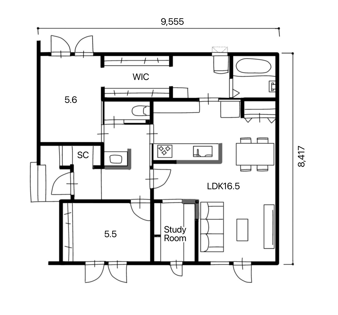モデルハウスTypeC｜音更町木野西通12丁目 内観