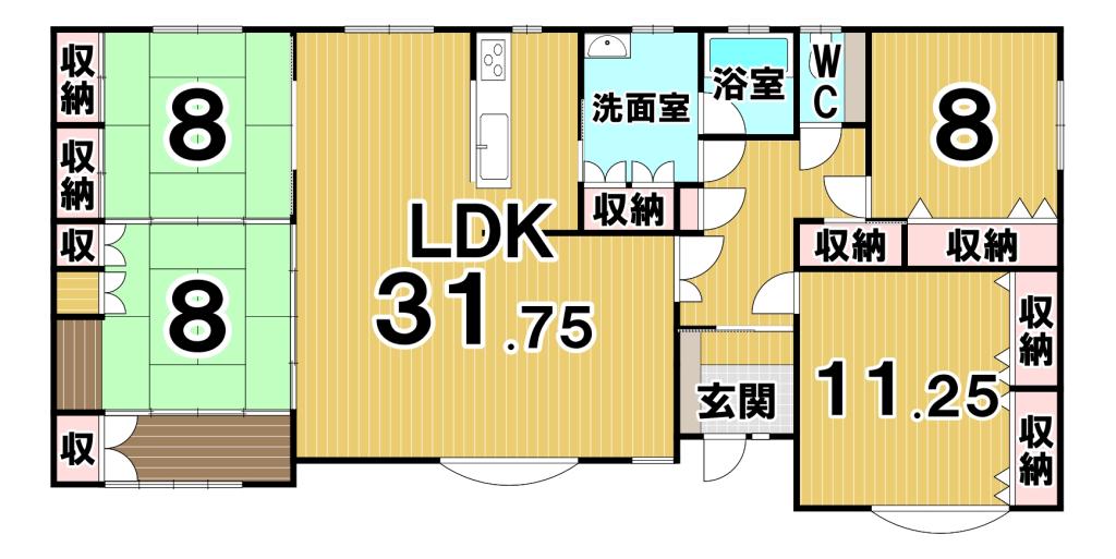 清水町御影東６条５丁目　中古平屋 間取り