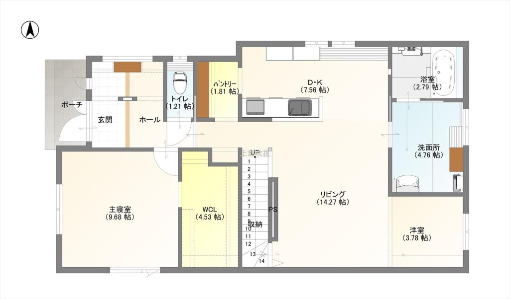 清水町 築浅戸建て 広々4LDK＋納戸＋フリースペース 間取り