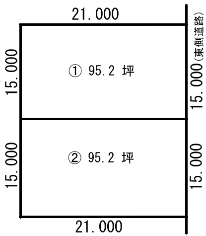 白樺16条西14丁目5 ② 東側道路（建築条件付） 間取り