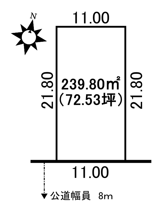 ♪南道路♪白樺１６東１８＿土地 間取り
