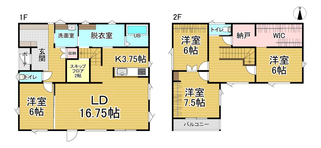 [築4年】西15条北5丁目 間取り