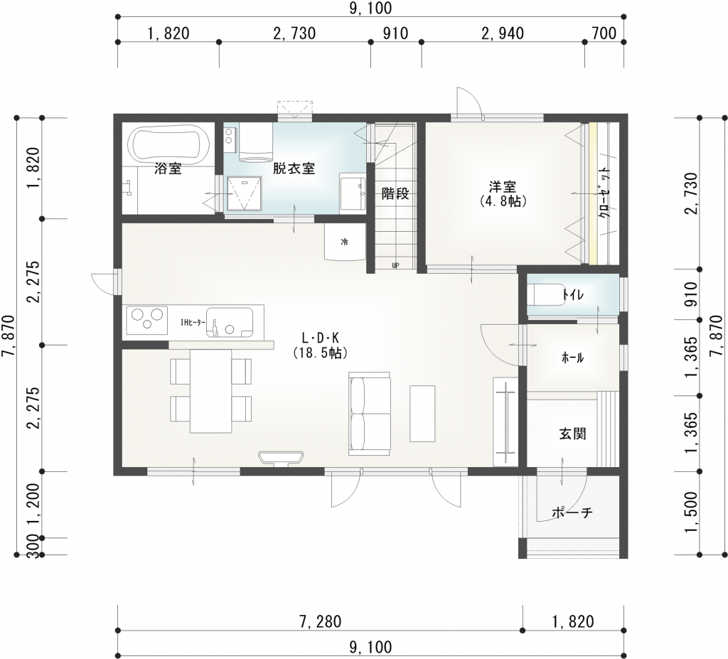 西18南1＿新築住宅 間取り