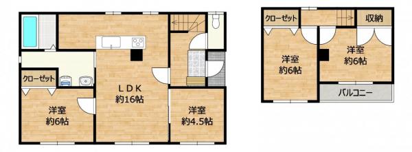 【リフォーム済み】帯広市西18条北２丁目  間取り
