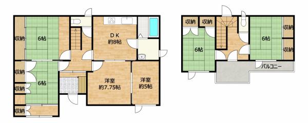 【閑静な住宅街】河東郡音更町宝来東町南１丁目　戸建て 間取り
