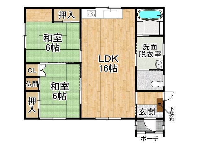 足寄町北１条４丁目【平成２２年築・平家建登場！】 間取り