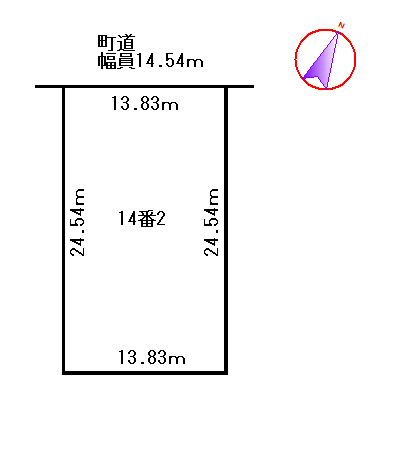 【土地】清水町南七条10丁目14番2 間取り