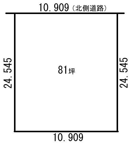 西11条南13丁目 950万円 北側道路 (建築条件付) 間取り