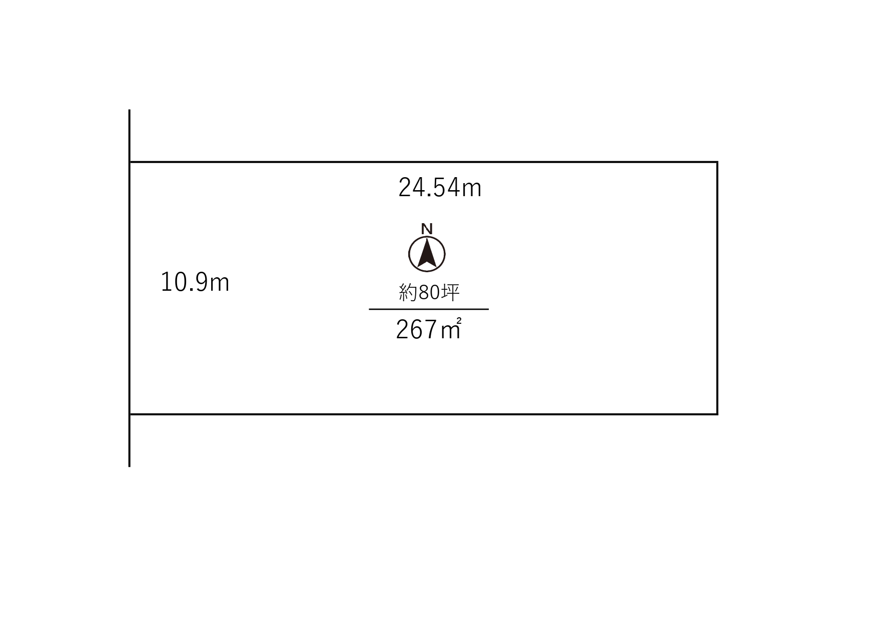 東3条南25丁目　80坪の土地 間取り