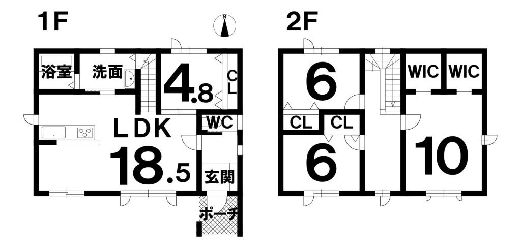 帯広市西18条南1丁目　新築戸建 間取り