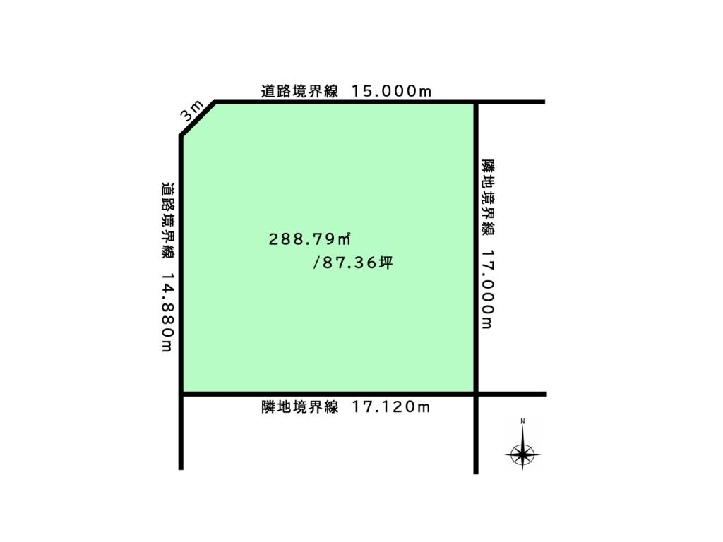 【北西角地・仲介料なし】　幕別町札内泉町 間取り