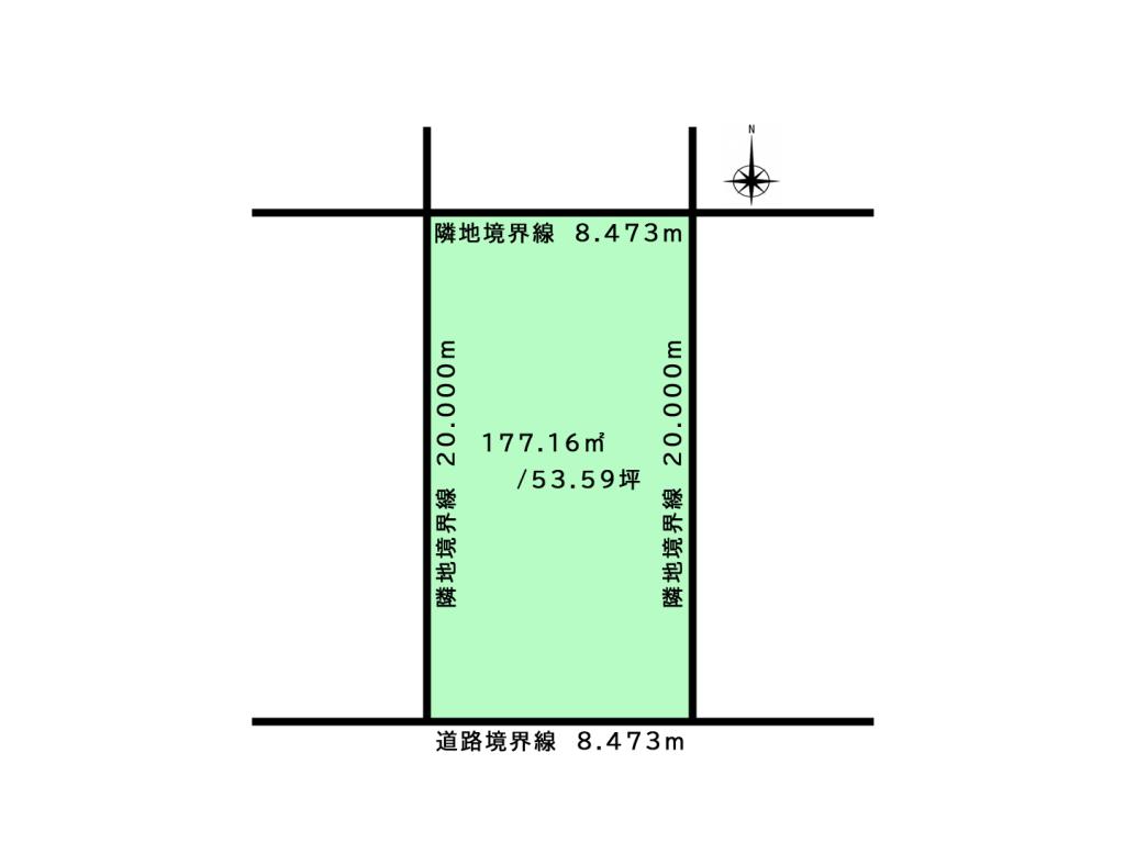 【南道路・緑ヶ丘小 徒歩4分】緑ヶ丘２条通3丁目　 売土地 間取り