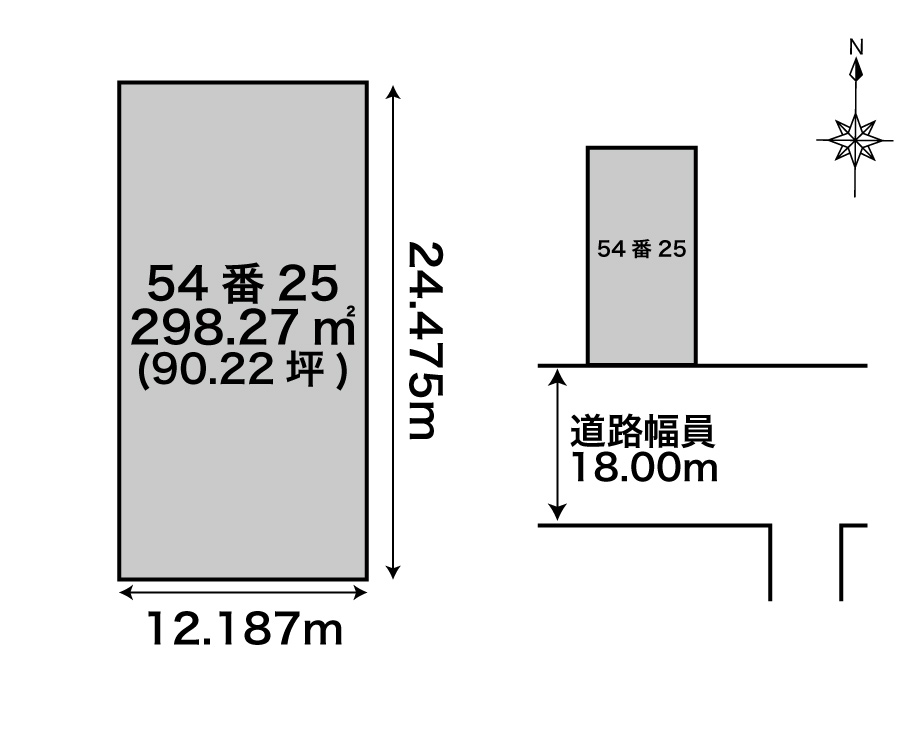 【仲介手数料無料】【売土地】南向き 約90坪 幕別町札内桜町　① 間取り