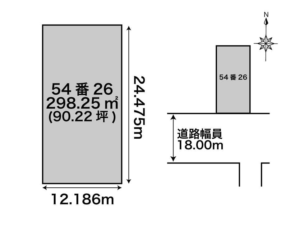 【仲介手数料無料】【売土地】南向き 約90坪 幕別町札内桜町　② 間取り