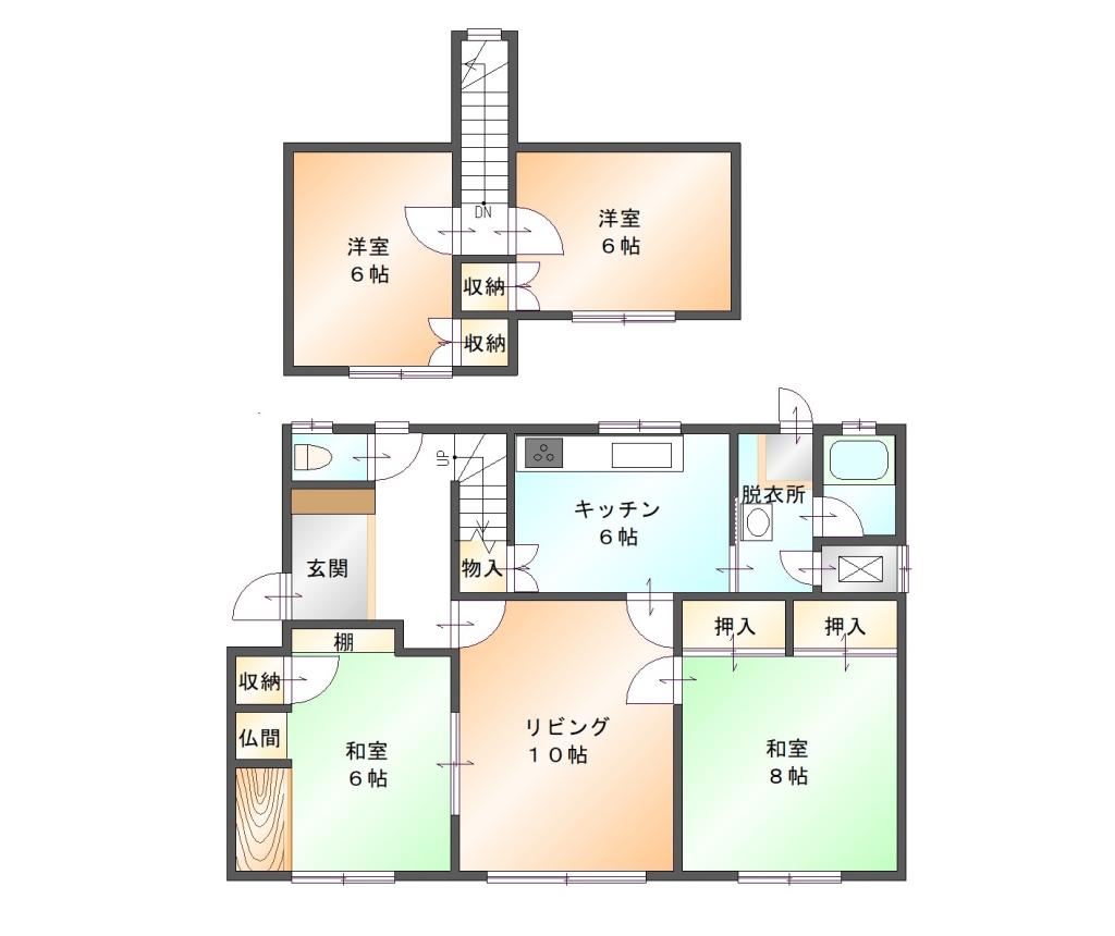 中札内村西１条北５丁目　中古売家 間取り