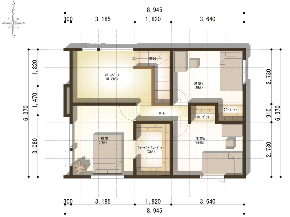 【太陽光7.92kw搭載・家具付き‼】帯広市東10条南9丁目モデルハウス 内観