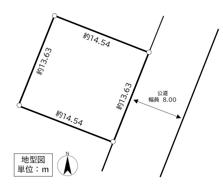釧路市鳥取北7丁目　売地　※建築条件なし 間取り