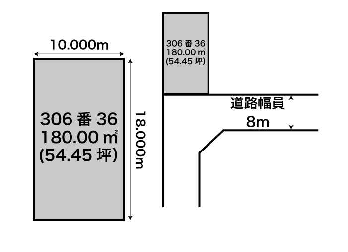 【仲介手数料無料】【売土地】南向き 約54坪 フクハラすぐそば 幕別町札内青葉町 ① 間取り
