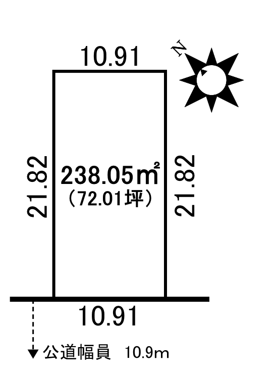 ♪南西接道♪広尾町東１ー１１＿土地 間取り