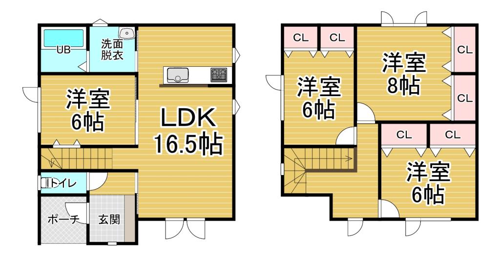 【新築】東6条南19丁目　B棟 間取り