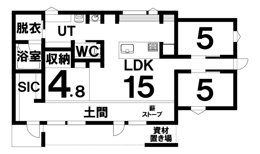 上川郡清水町南二条　築浅中古住宅 間取り