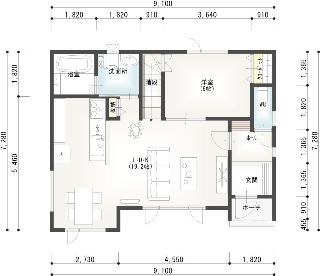 【予約受付中】西16北1　新築住宅 間取り