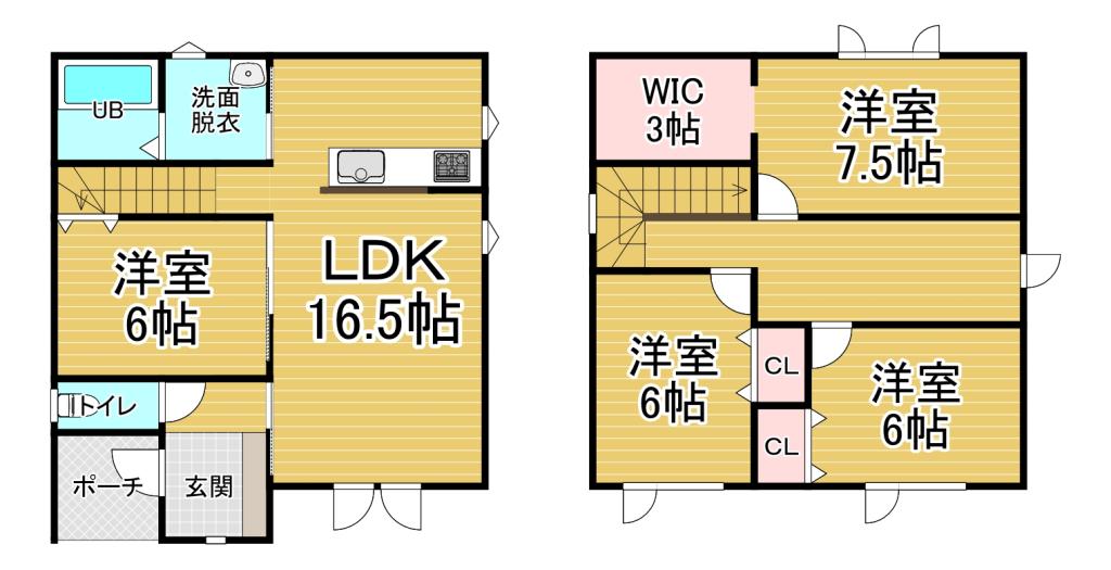 【新築】東6条南19丁目　C棟  間取り