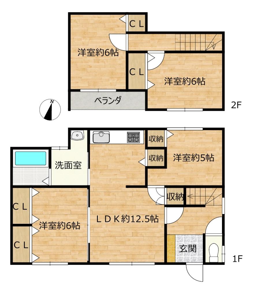 【リフォーム済】帯広市西20条南2丁目21-4  間取り