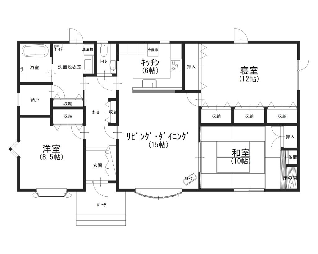池田町字利別西町28番地21 間取り