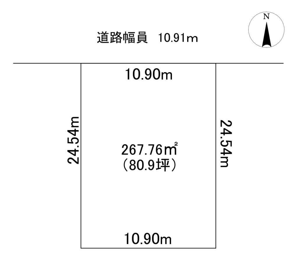 80坪♪　西13南13＿売土地 間取り