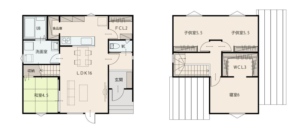 芽室 東4南1 ミライ型オール電化（⑥ 間取り