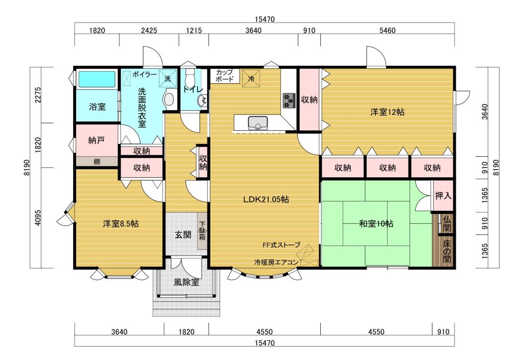 池田町利別西町　中古住宅 間取り