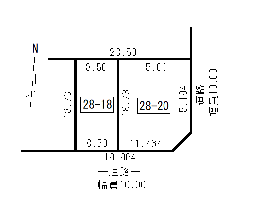 帯広市西１７条北３丁目　売土地【南東角地】 間取り