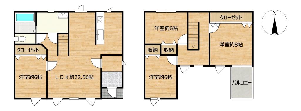 【リフォーム中】帯広市西20条南3丁目 間取り