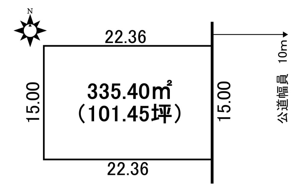 ♪敷地101.45坪♪西１７南３＿土地 間取り