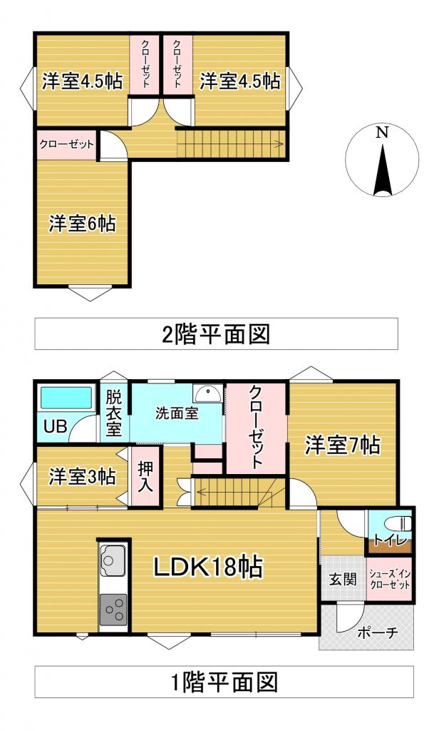 ♪築１年♪　♪北東角地♪　足寄町西町＿築浅住宅 間取り