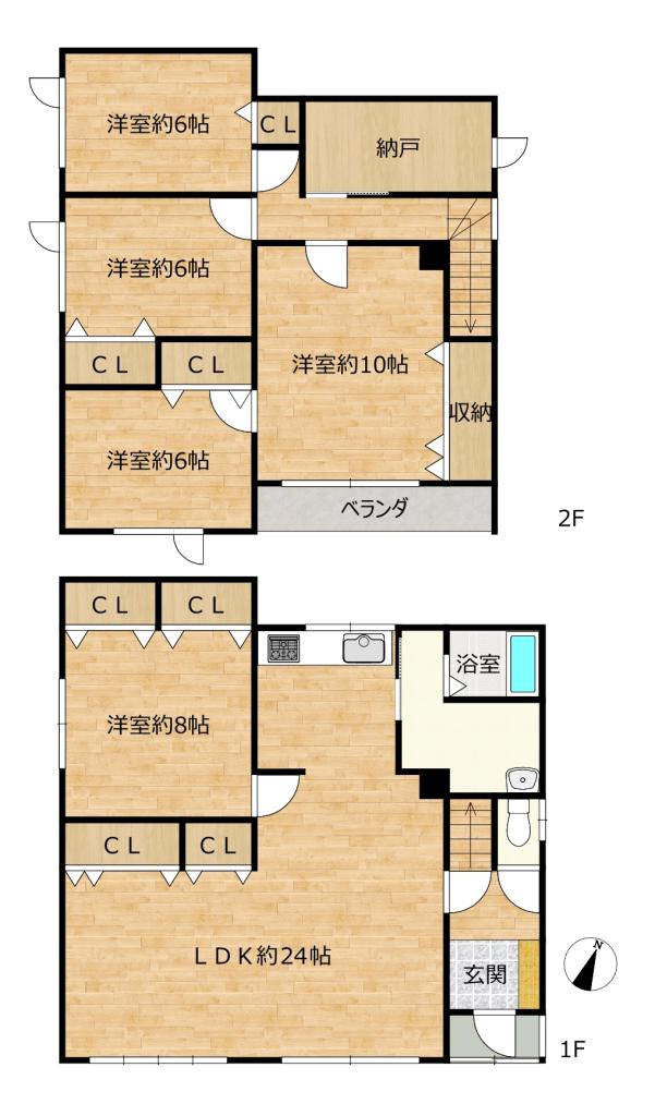 【リフォーム中】帯広市西17条北3丁目13-8 間取り