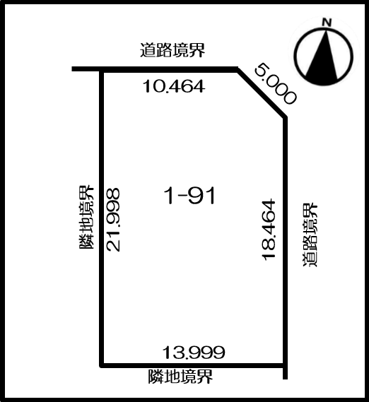 【売土地】東１４南４☆リーズナブルで広々とした北東角地☆  間取り